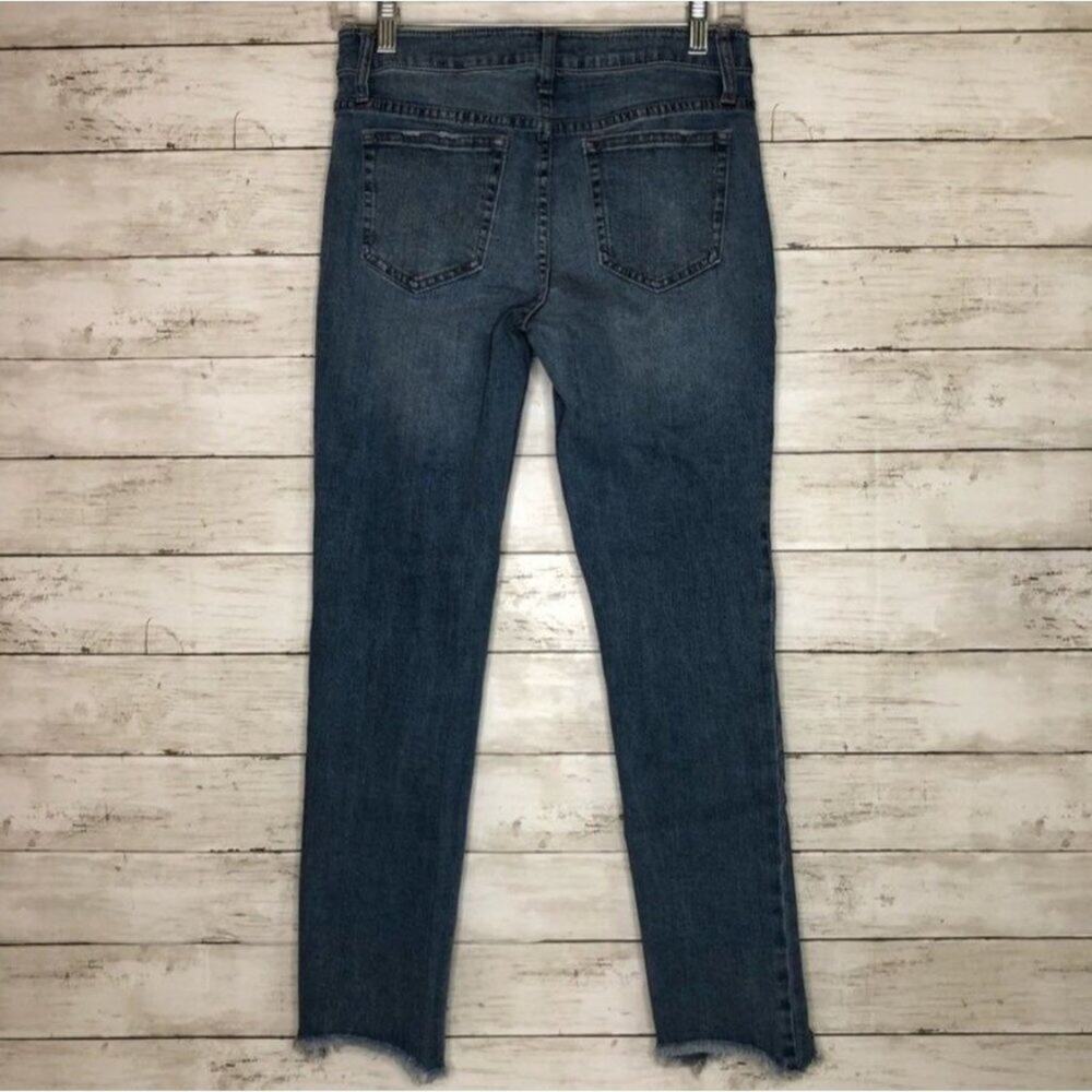 C+J Collection Embroidered Raw Hem Skinny Jeans | Women's Size 27 - Picture 4 of 4